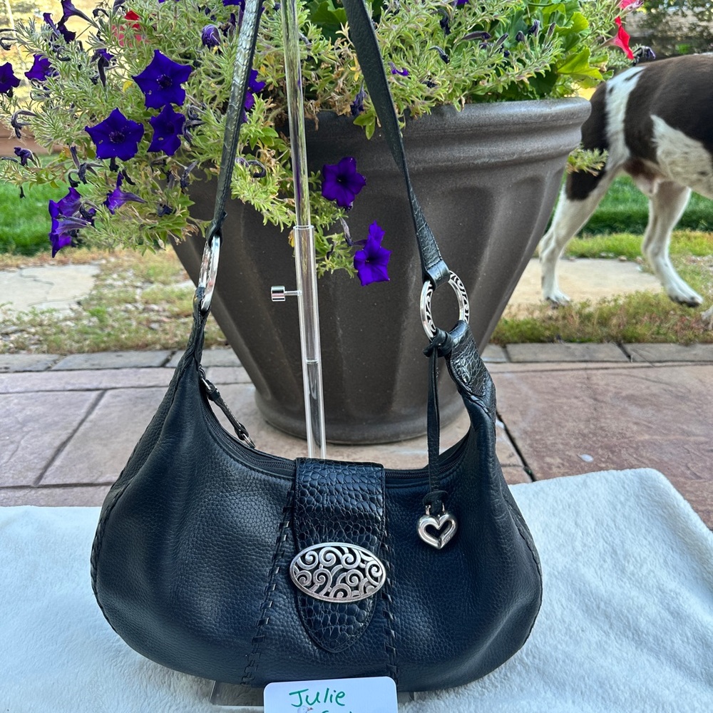Black Brighton leather purse